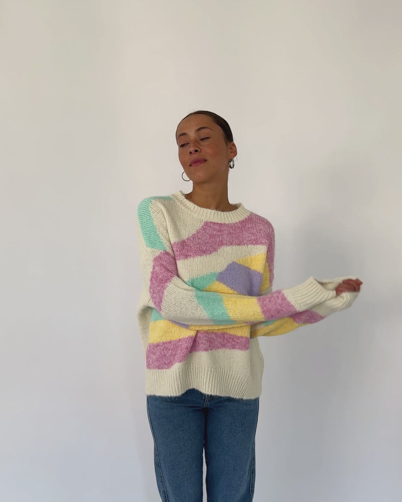 Pullover mit Wellenmuster - Broke + Schön