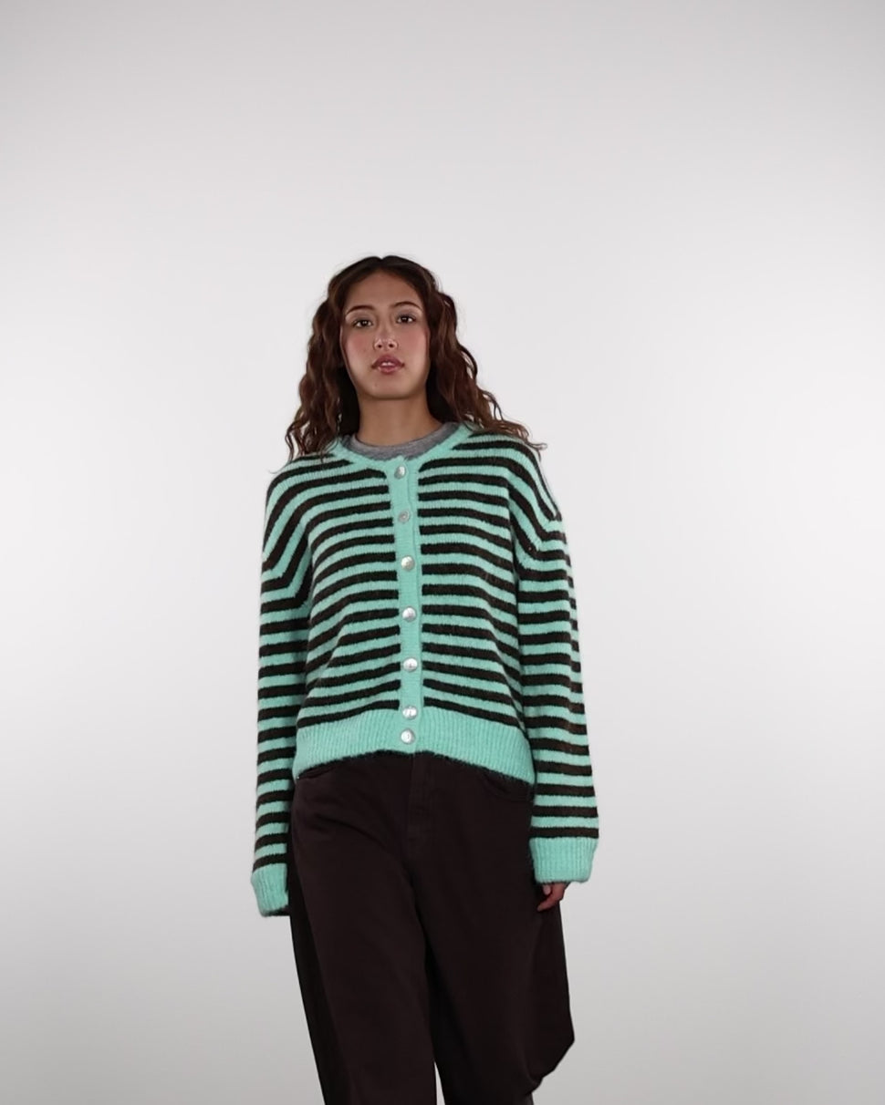 Strickjacke mit Streifen