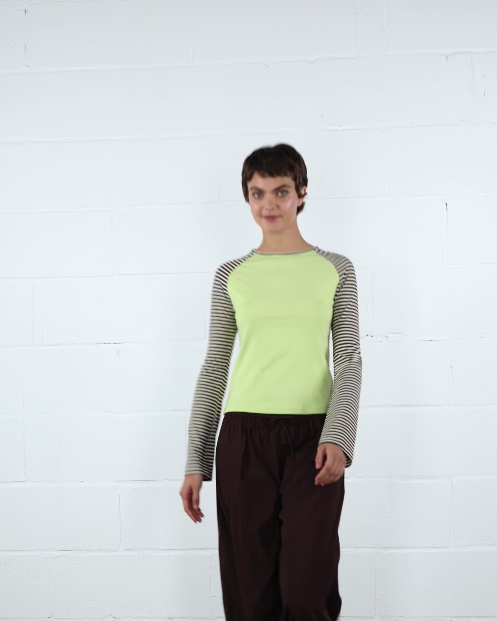 Gestreiftes Raglan Longshirt