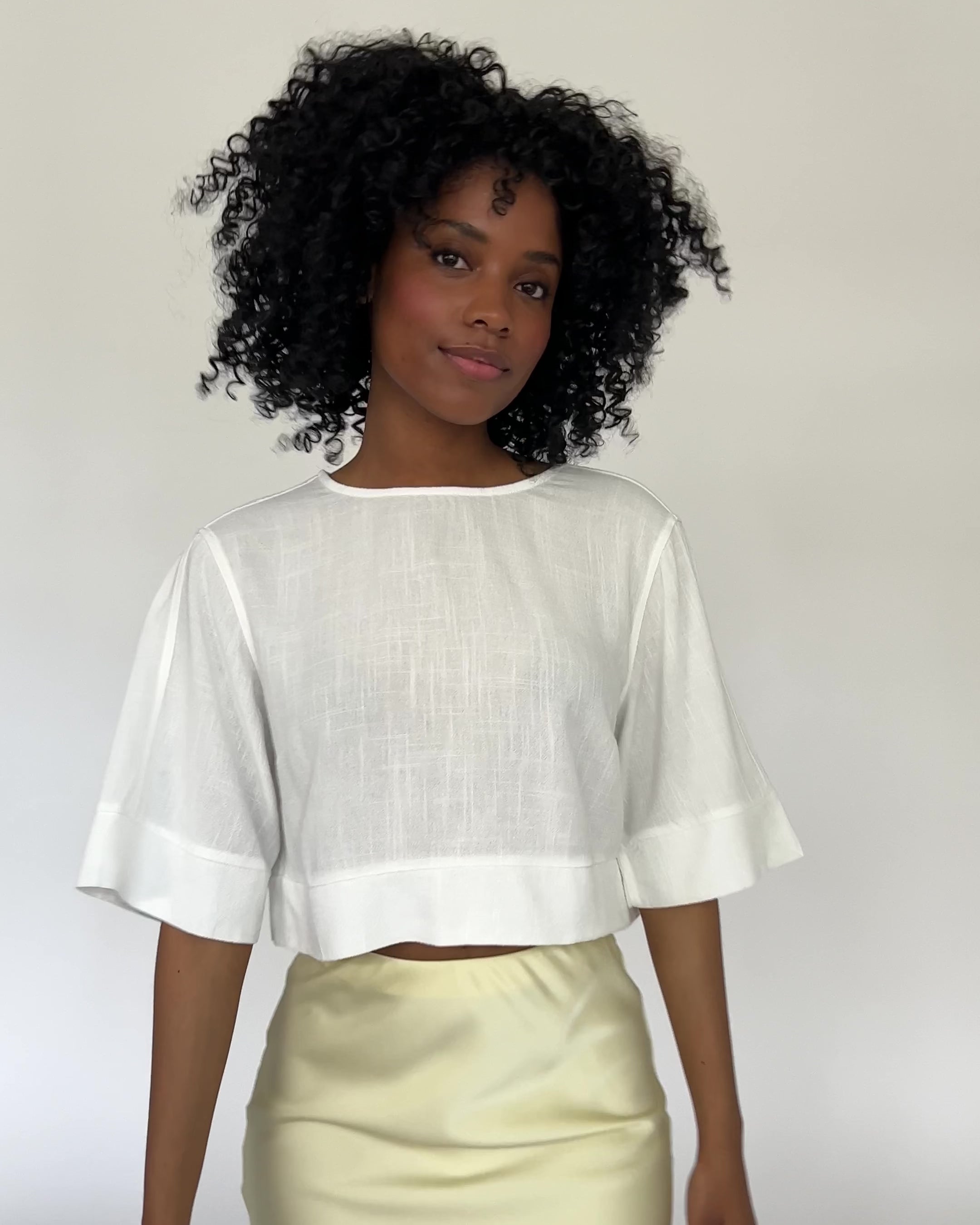 Weites, luftiges Top aus Leinen Mix