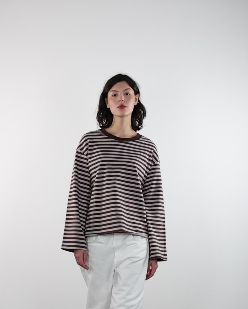 Oversize Longshirt mit Streifen