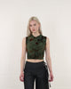 Top mit Blumenprint aus Samt