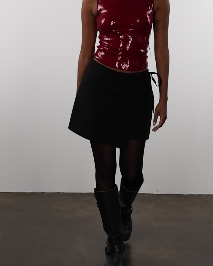 Minirock in Wickeloptik