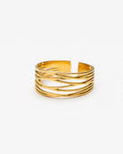 Ring mit verflochtener Struktur - Broke + Schön#farbe_gold-colored