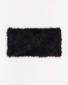 Flauschiges Stirnband mit Knotendetail - Broke + Schön#farbe_black