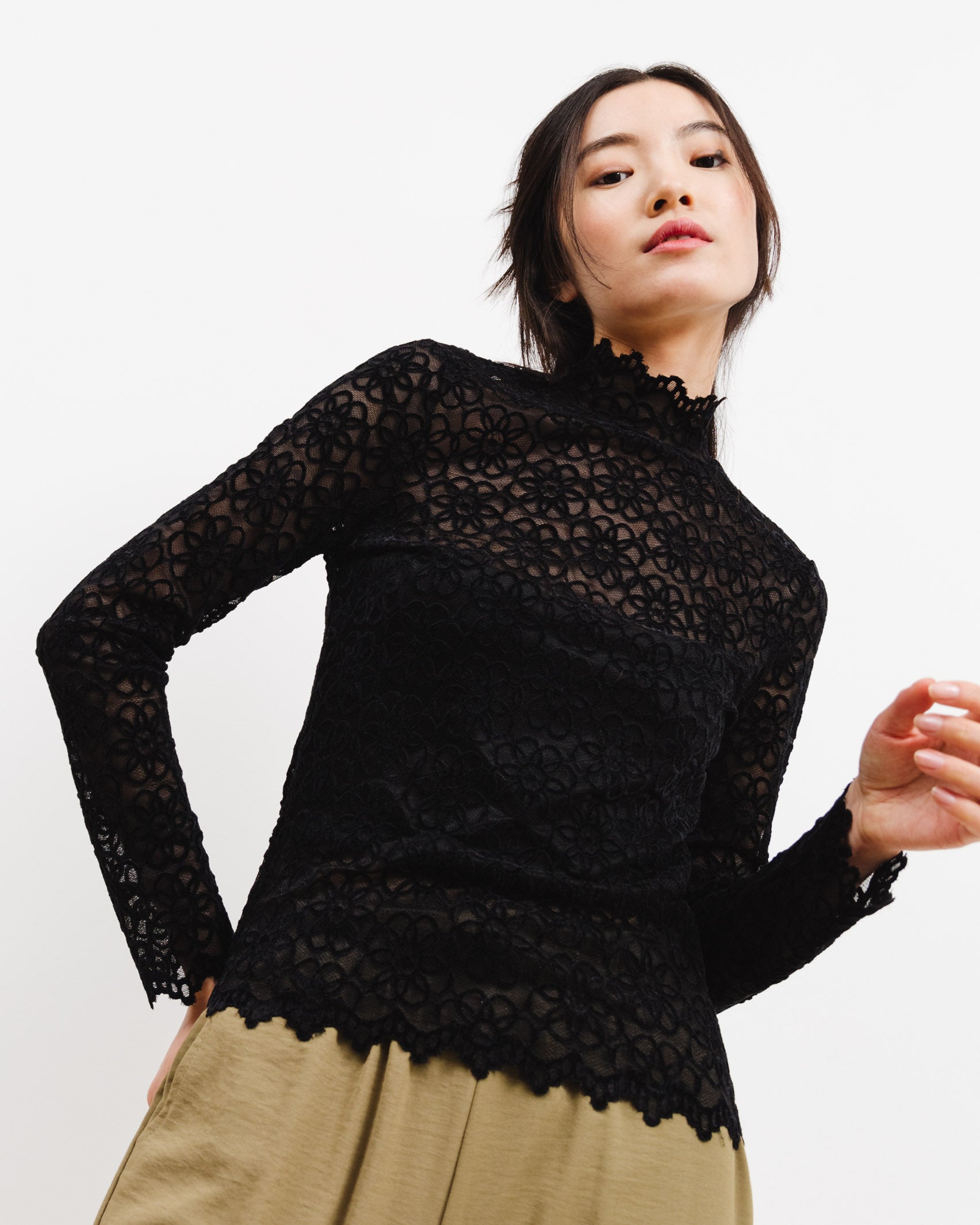 Bluse transparent spitze Clearance