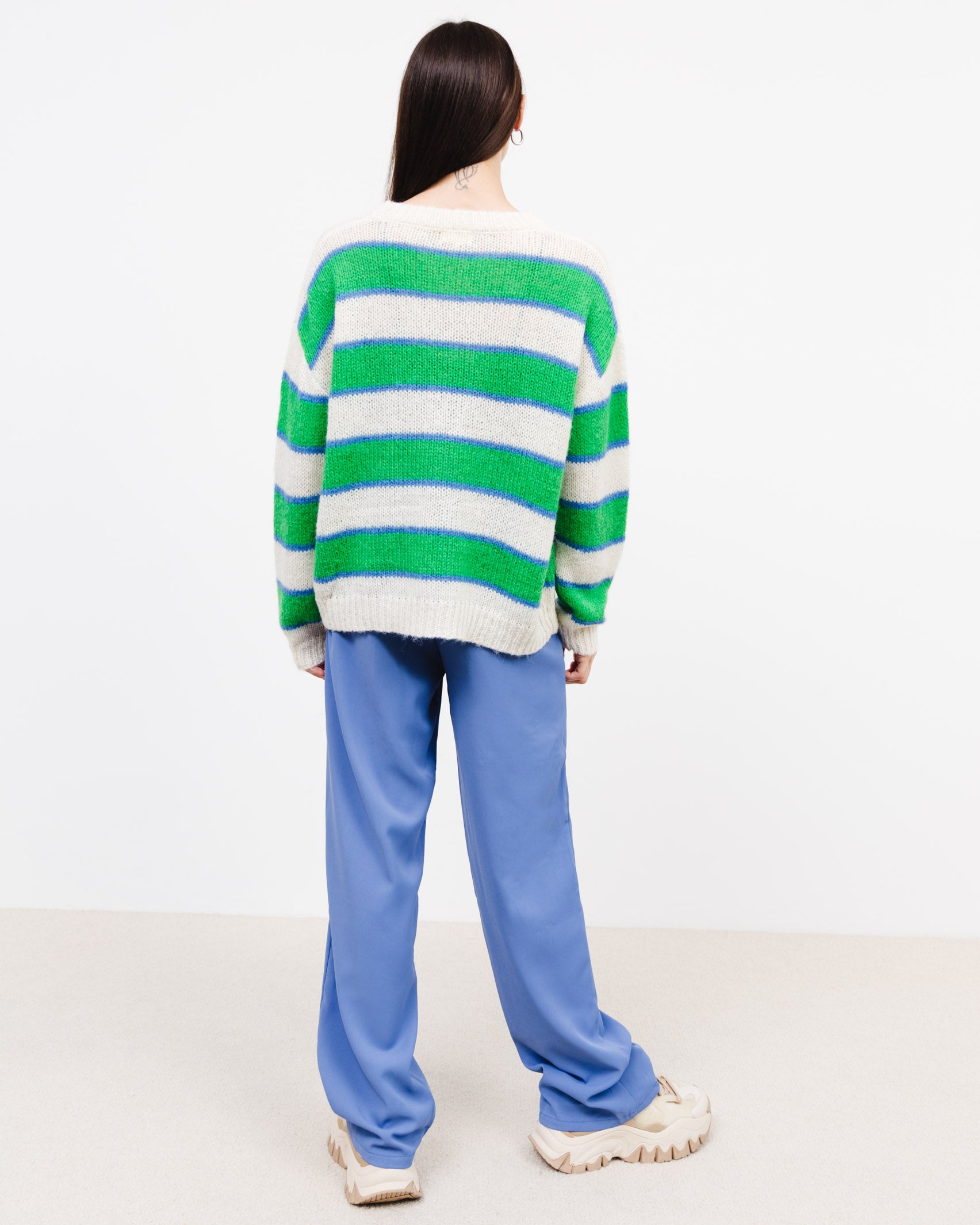 Pullover mit grünen Streifen - Broke + Schön