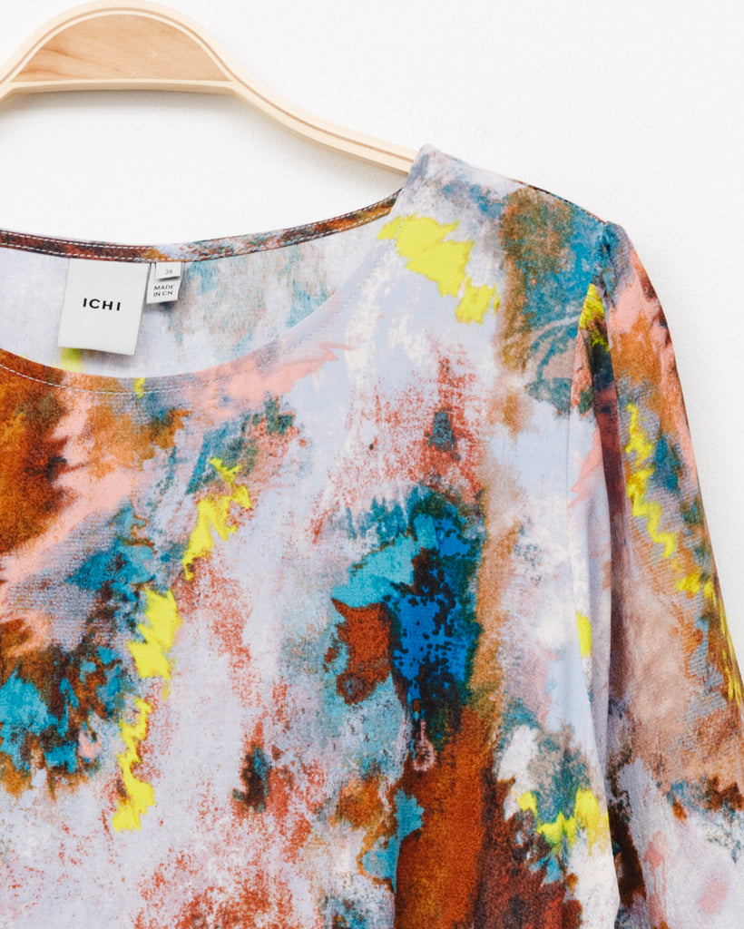 Buntes Wasserfarben Print Kleid - Broke + Schön#farbe_multi-color