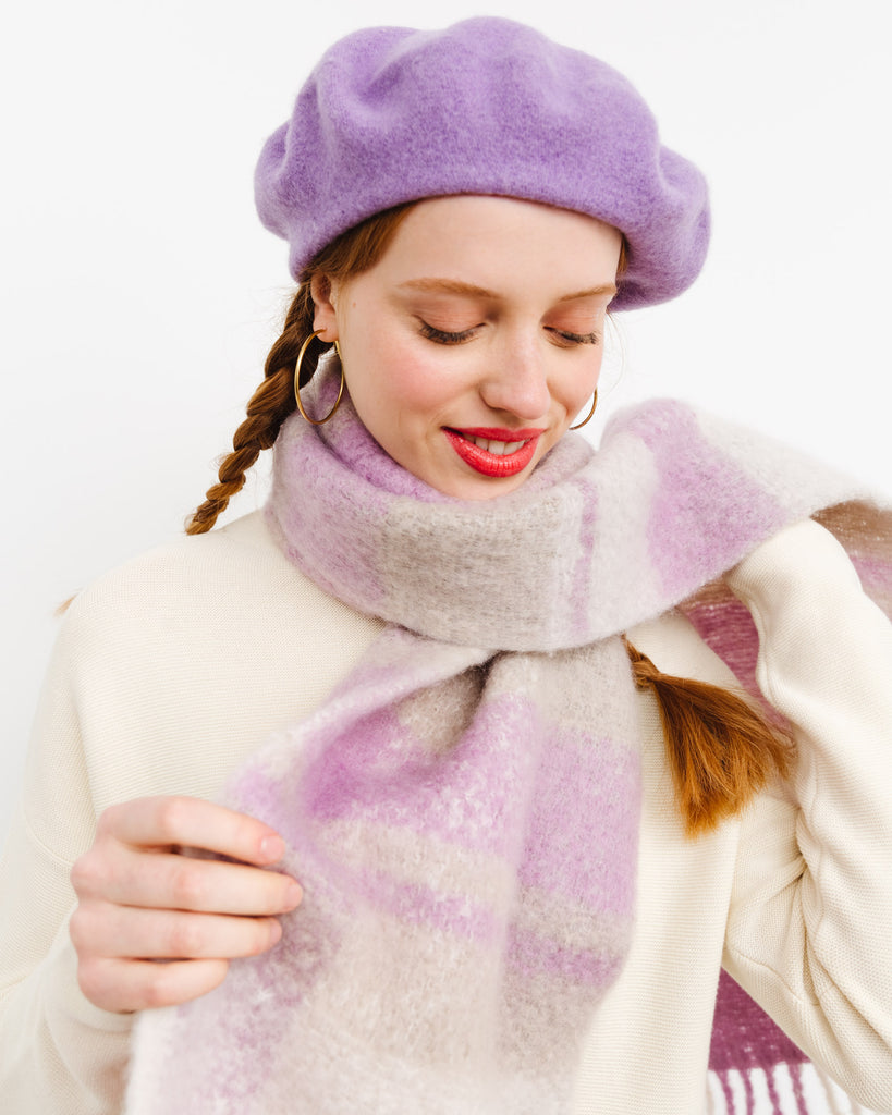 Fransen-Schal - Broke + Schön#farbe_lavender-herb