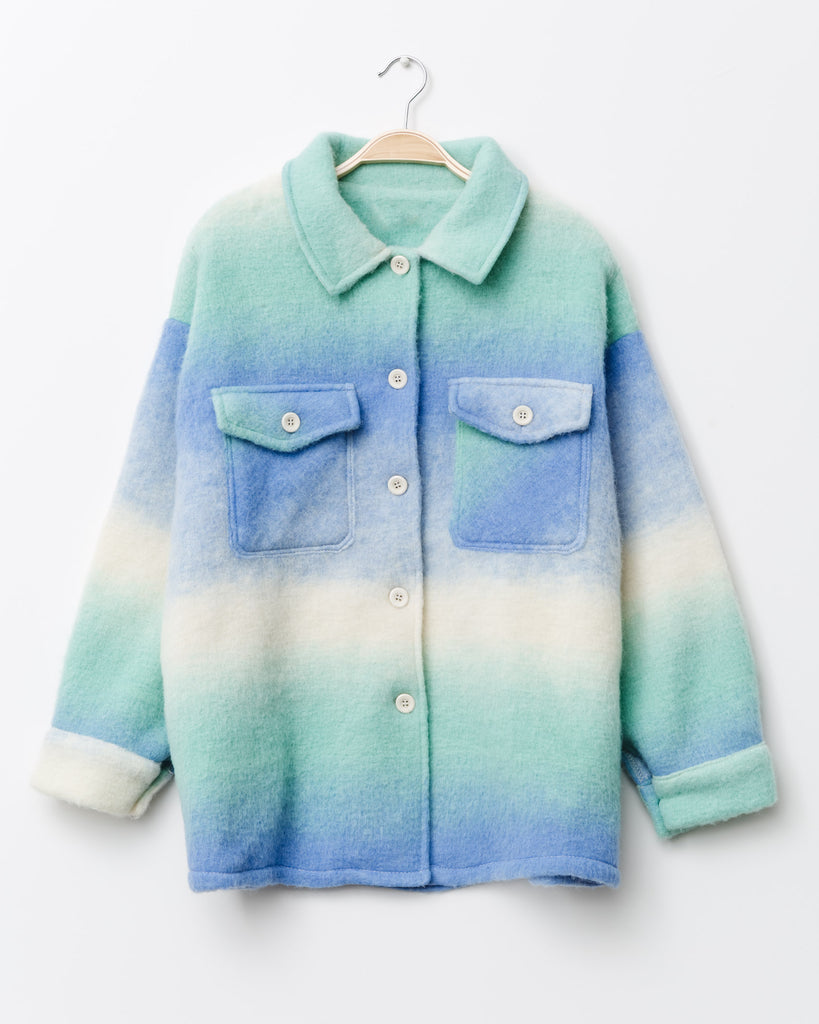 Oversized Hemdjacke mit Farbverlauf - Broke + Schön#farbe_blue-gradient