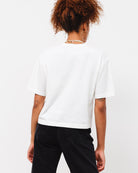 Kurzes T-Shirt mit Brust-Print - Broke + Schön#farbe_white