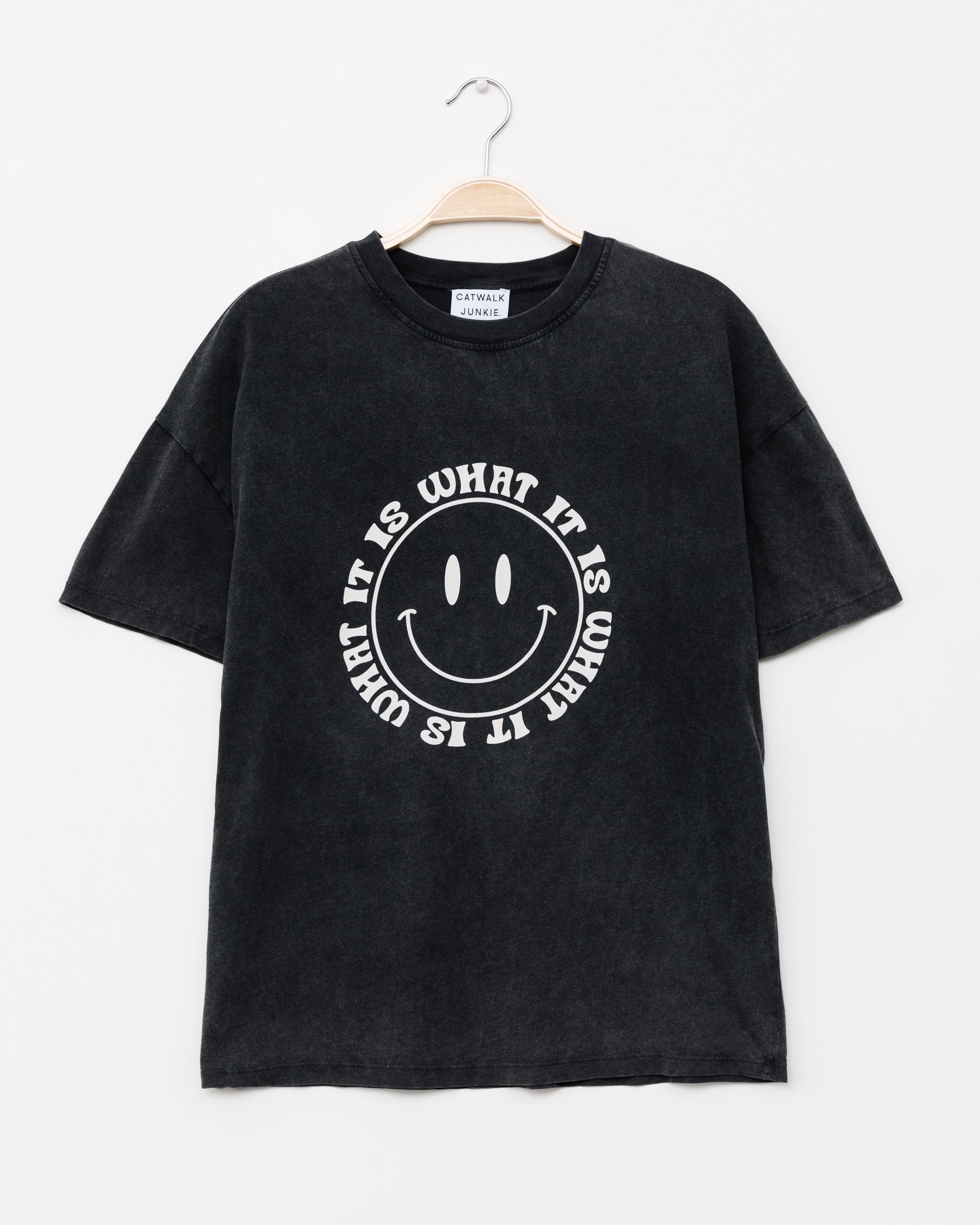 T-Shirt im Washed-Look - Broke + Schön#farbe_dark-grey