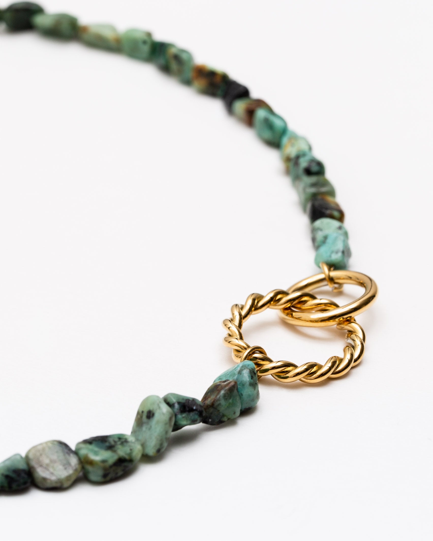 Perlenkette mit Ringen - Broke + Schön#farbe_blue
