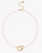 Perlenkette mit Ringen - Broke + Schön#farbe_white