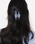 Kleiner schimmernder Haarclip - Broke + Schön#farbe_blue