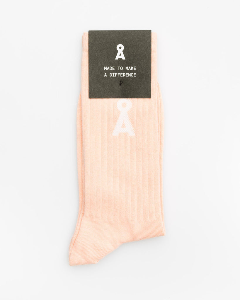 Bunte Socken aus Bio Baumwolle - Broke + Schön#farbe_peach-blossom
