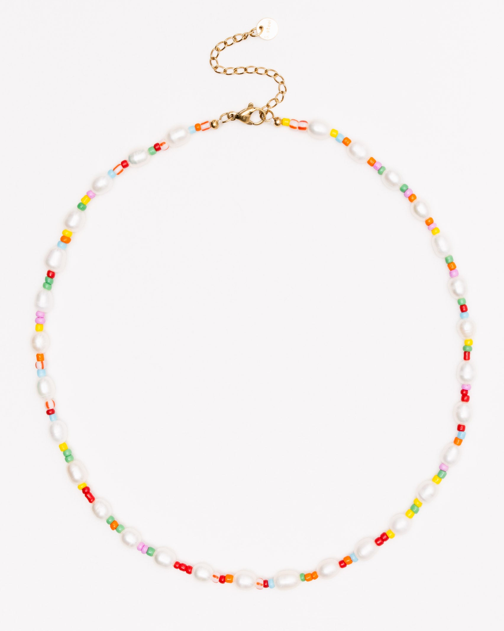 Perlenkette mit bunten Perlen - Broke + Schön#farbe_multicolor