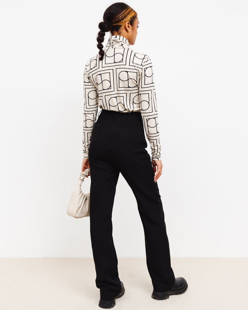 Langarmshirt mit Rollkragen und Print - Broke + Schön