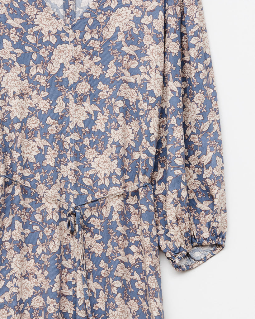 Leichtes Midikleid mit Ballonärmeln - Broke + Schön#farbe_blue-china-print