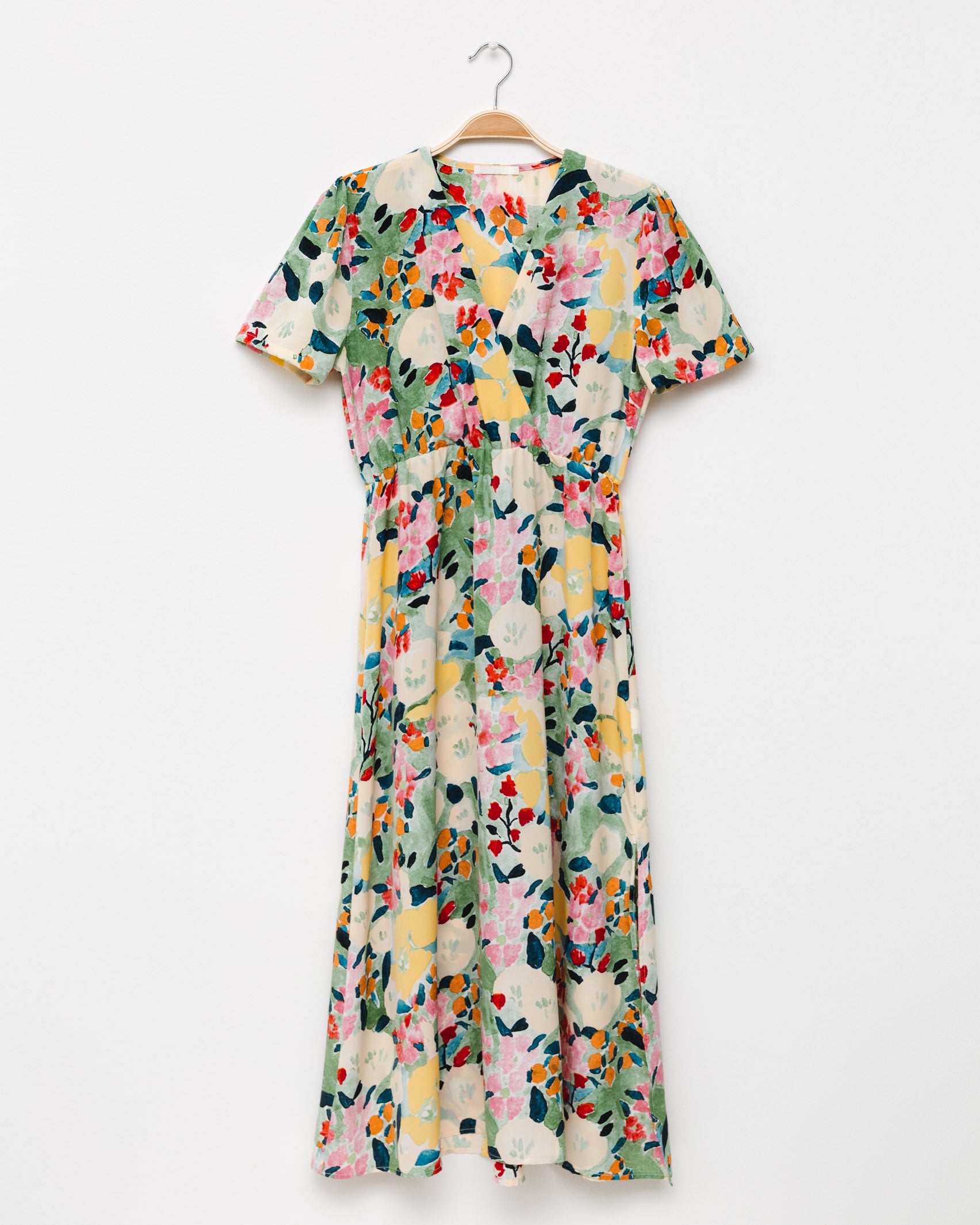 Langes Sommerkleid mit Floral-Print - Broke + Schön#farbe_hedge-green