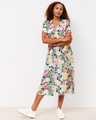 Langes Sommerkleid mit Floral-Print - Broke + Schön#farbe_hedge-green