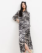 Maxi Blusenkleid mit Zebraprint - Broke + Schön