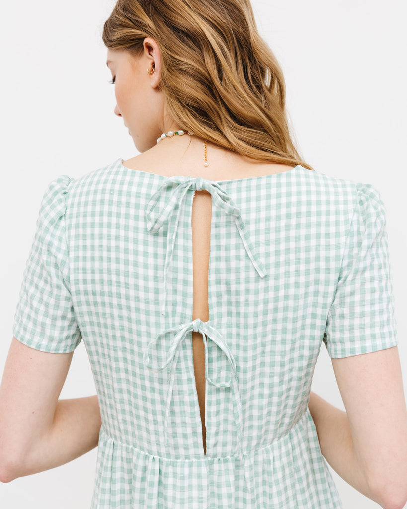 Midikleid mit Karomuster - Broke + Schön#farbe_light-mint