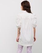 Hemd Kleid mit Puffärmeln - Broke + Schön#farbe_white
