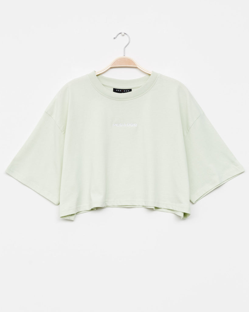 Gecropptes Oversized T-Shirt - Broke + Schön#farbe_light-mint-green
