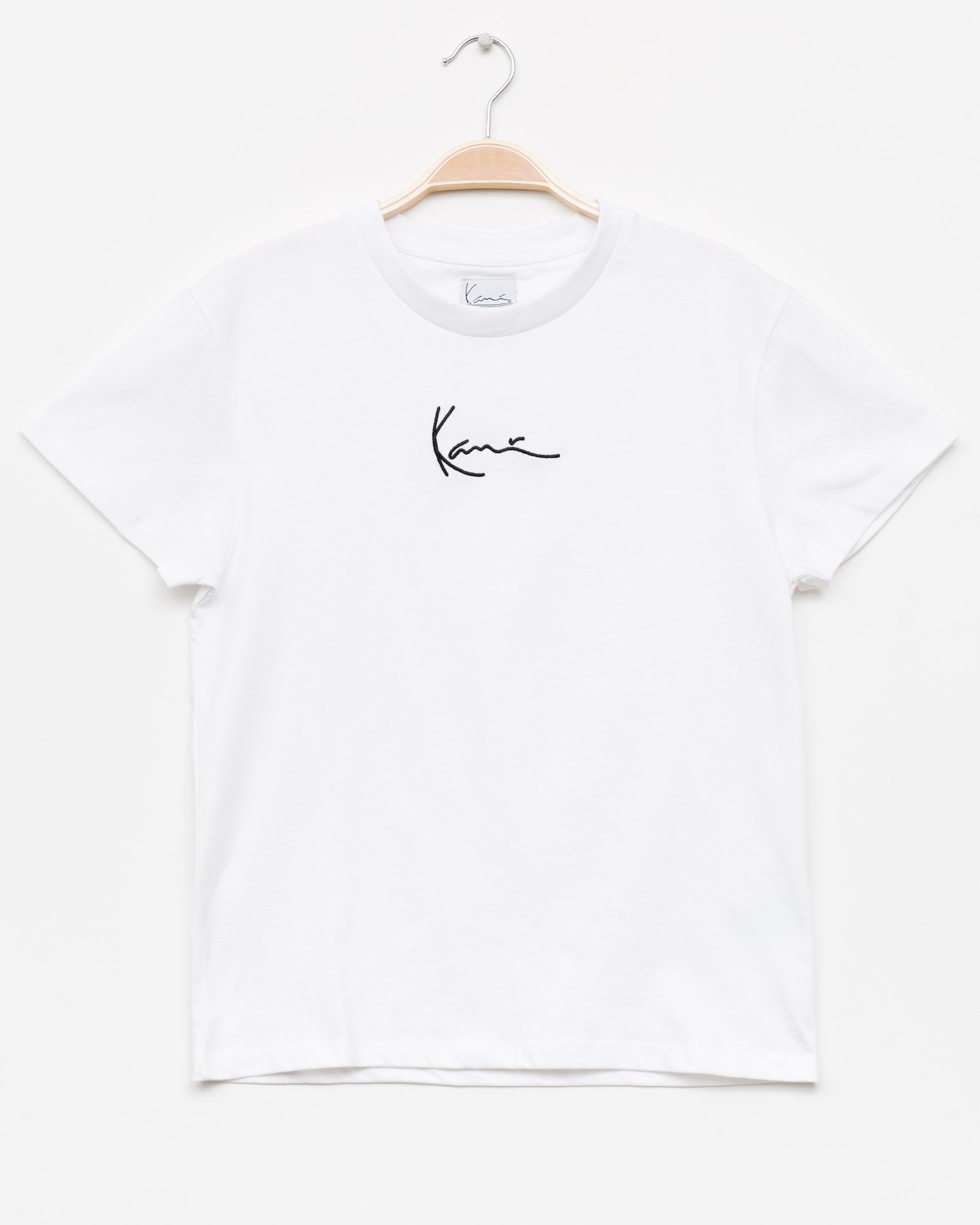 T-Shirt mit Logo Stickerei - Broke + Schön#farbe_white