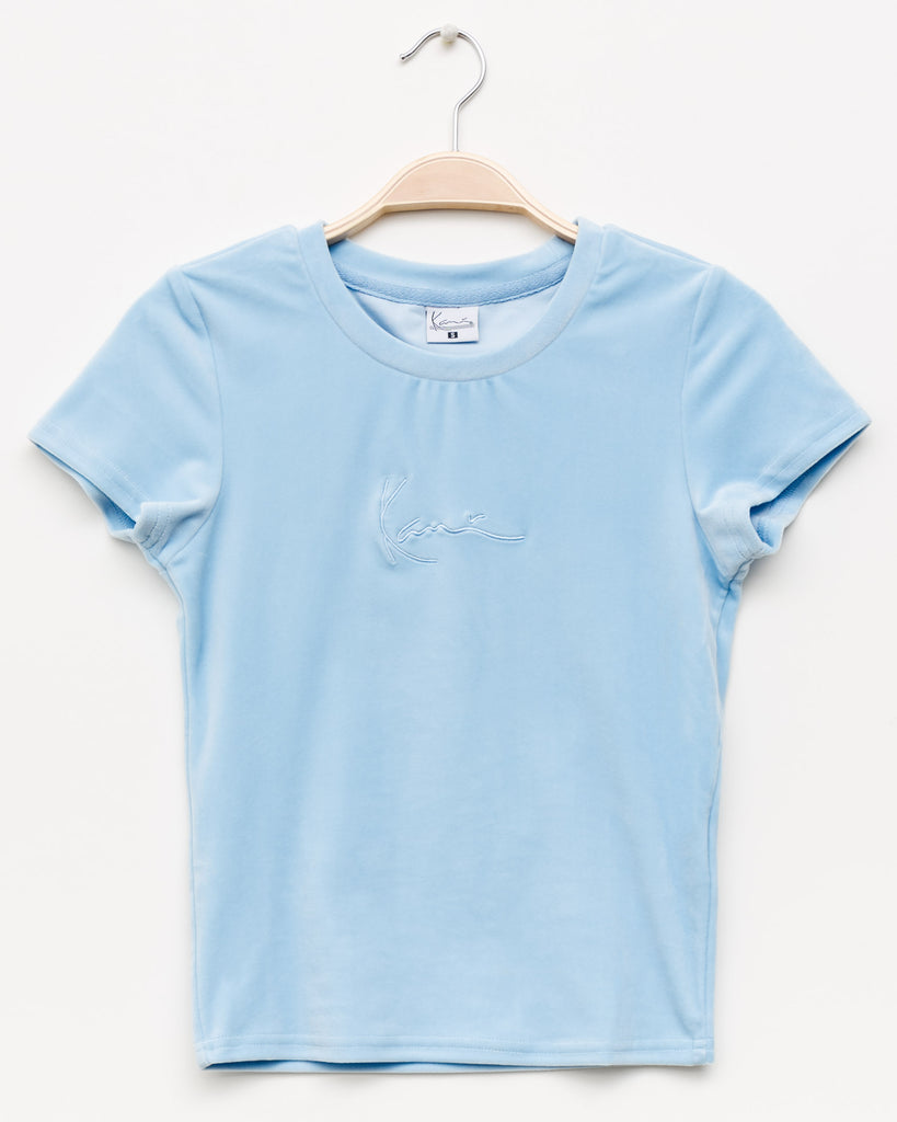T-Shirt aus Samt - Broke + Schön#farbe_light-blue