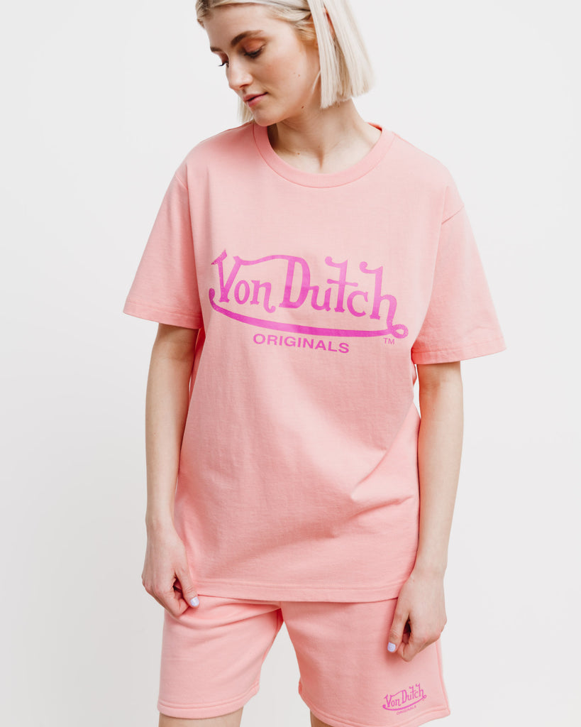 Oversized T-Shirt mit Logoprint - Broke + Schön#farbe_light-peach