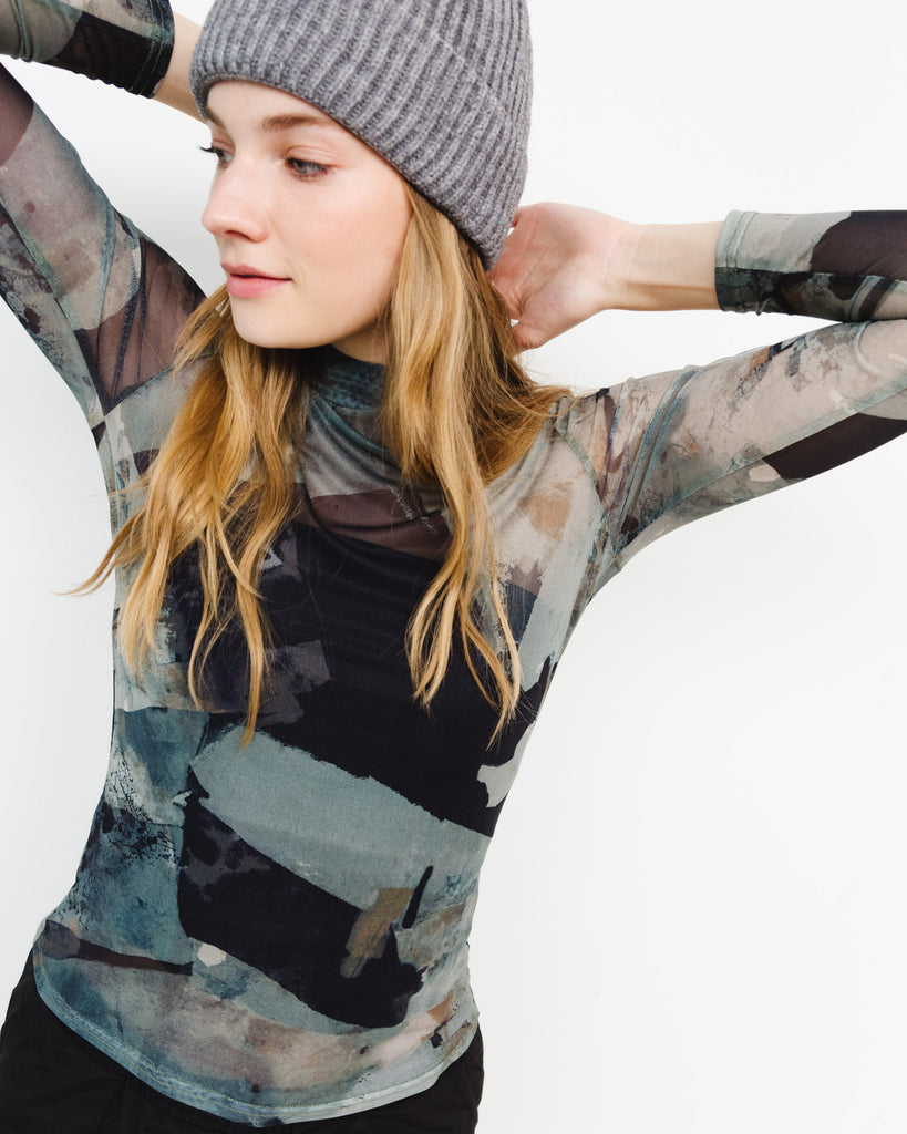 Mesh Shirt in gedeckten Farben - Broke + Schön