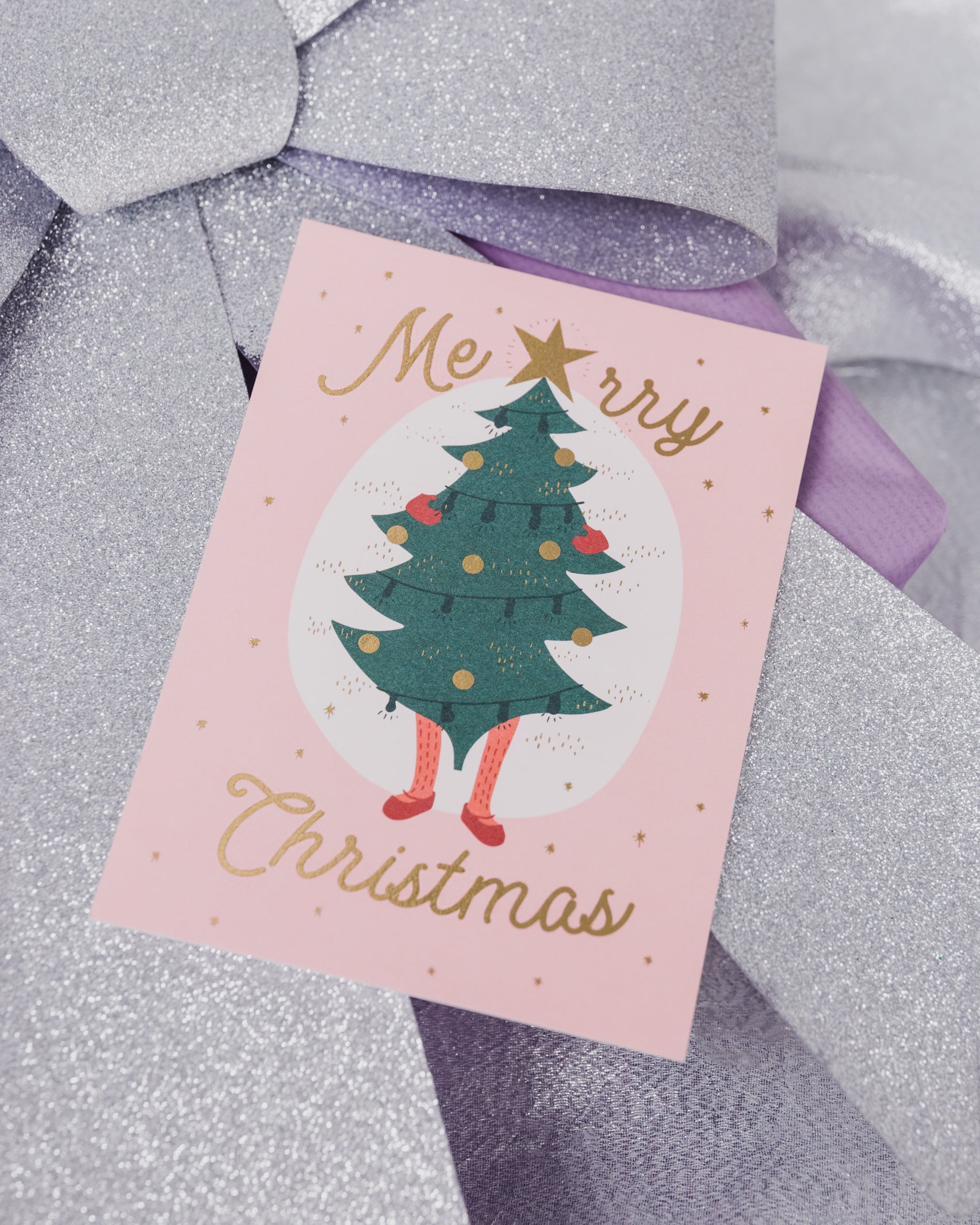 Weihnachtliche Postkarte - Broke + Schön
