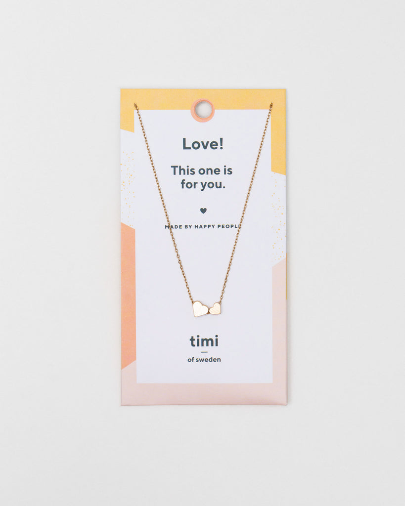 Feine Kette mit Herzen - Broke + Schön#farbe_gold-colored