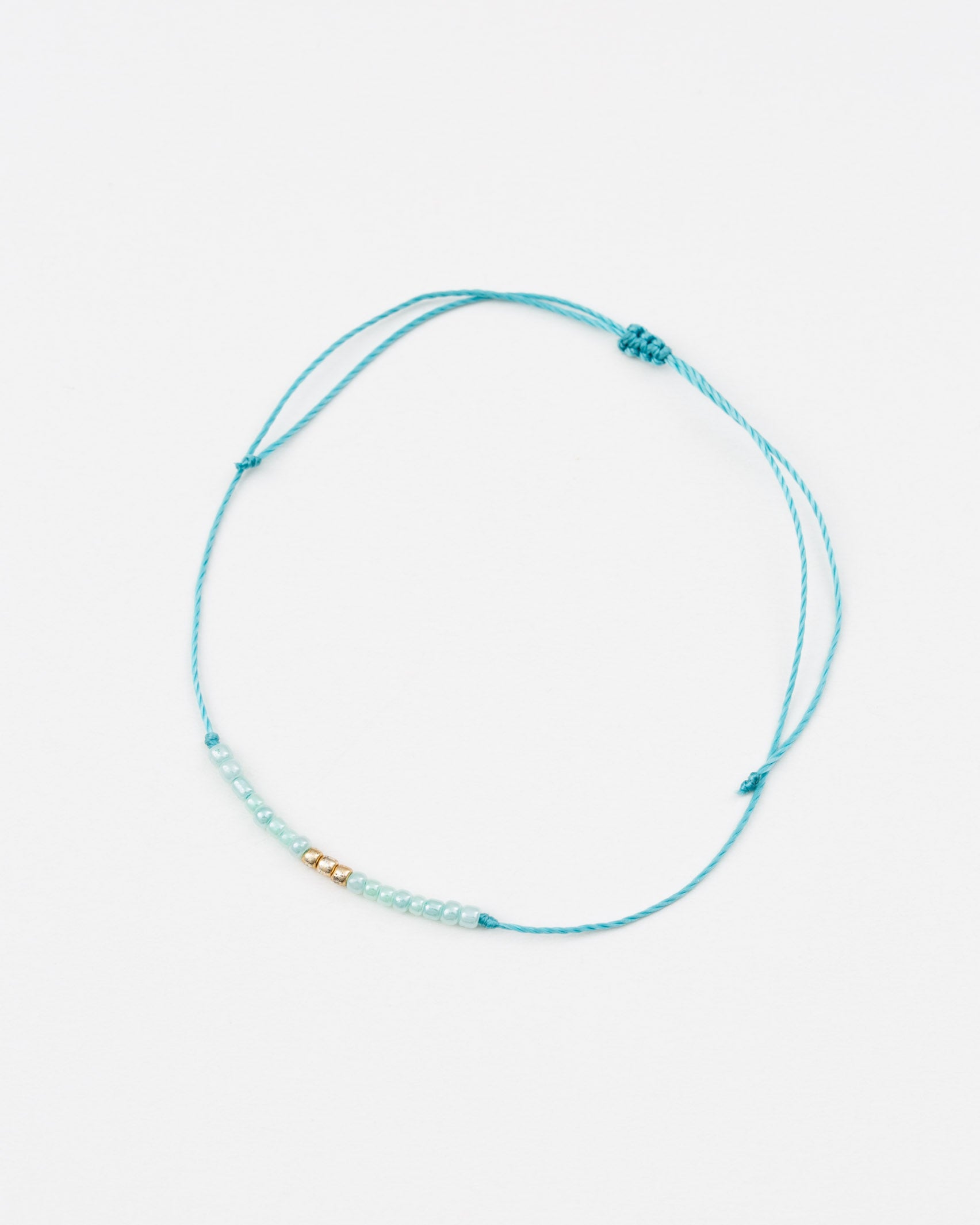 Armband mit kleinen Perlchen- Broke + Schön#farbe_turquoise