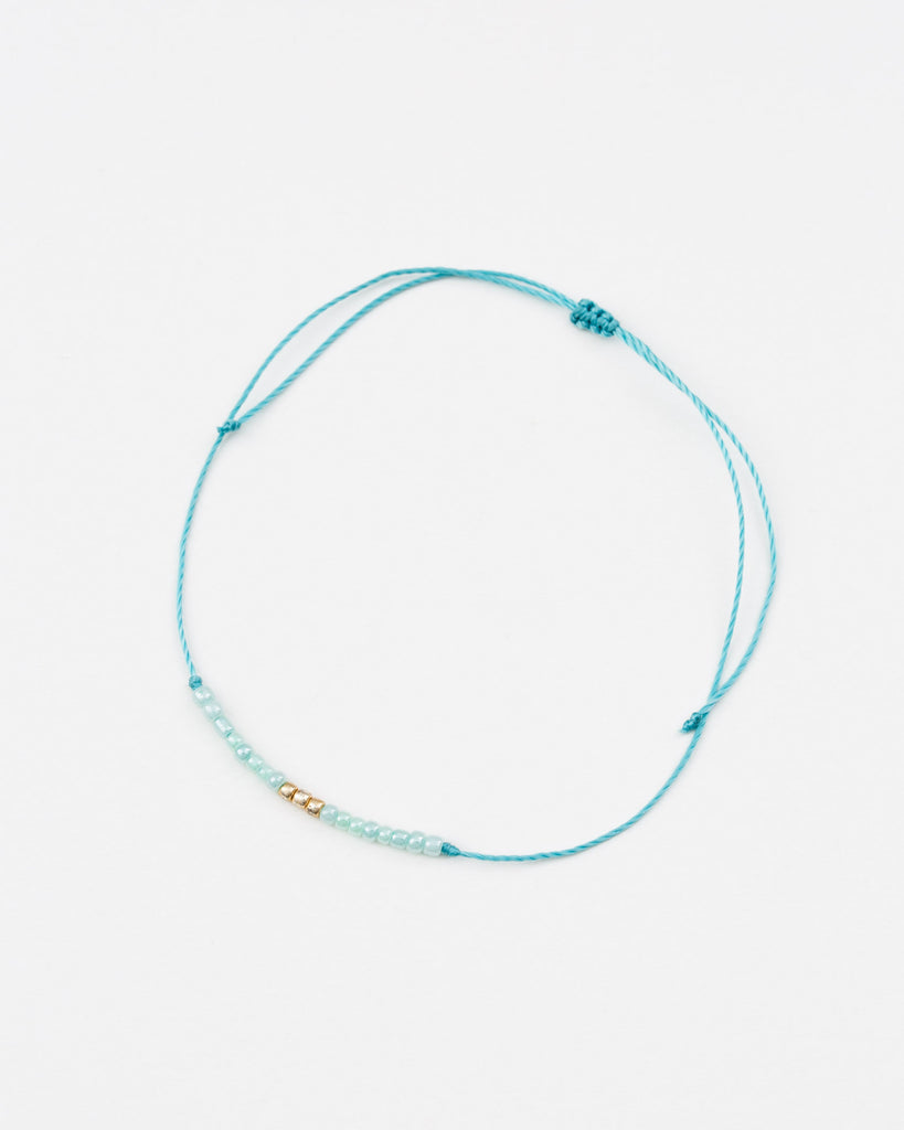 Armband mit kleinen Perlchen- Broke + Schön#farbe_turquoise