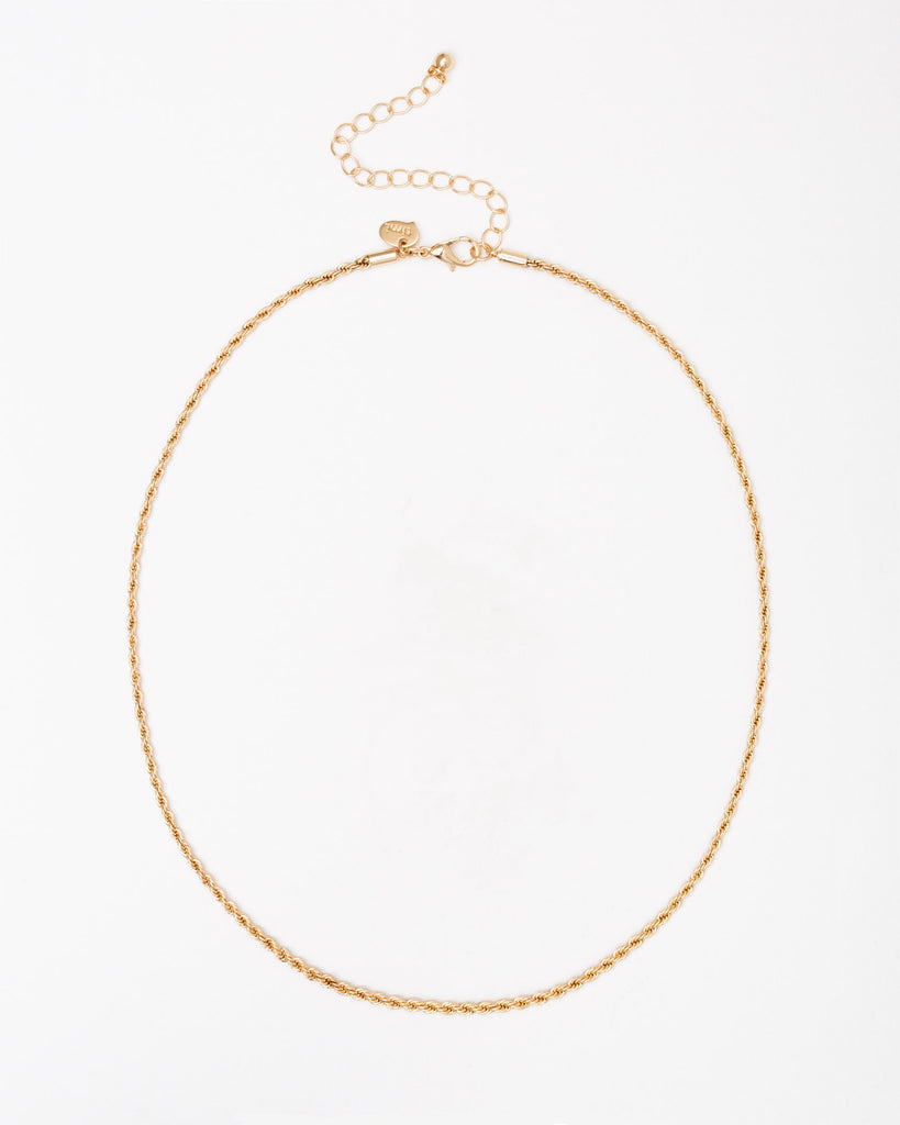 Feine in sich verdrehte Gliederkette - Broke + Schön#farbe_gold-colored