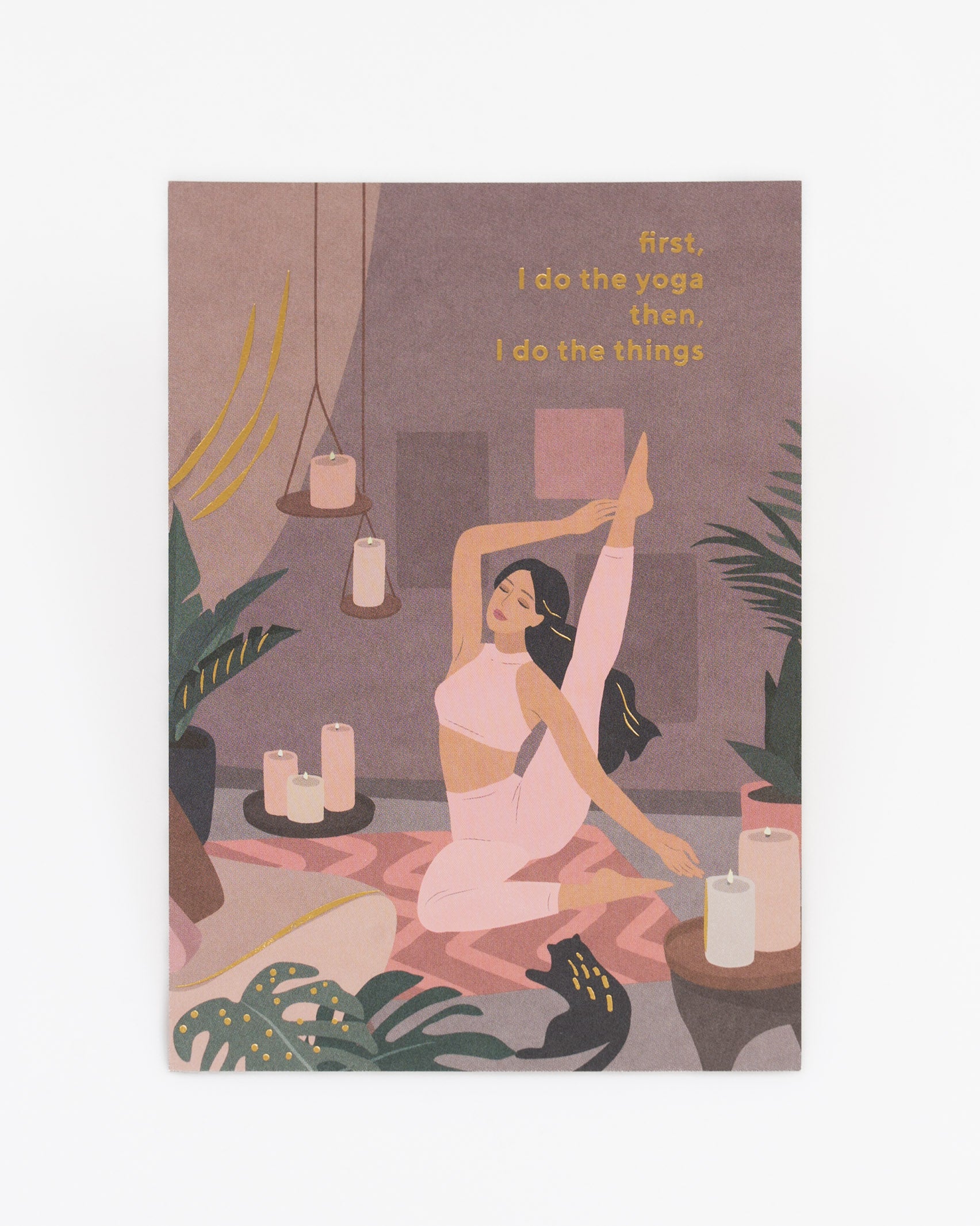 Yoga Postkarte - Broke + Schön