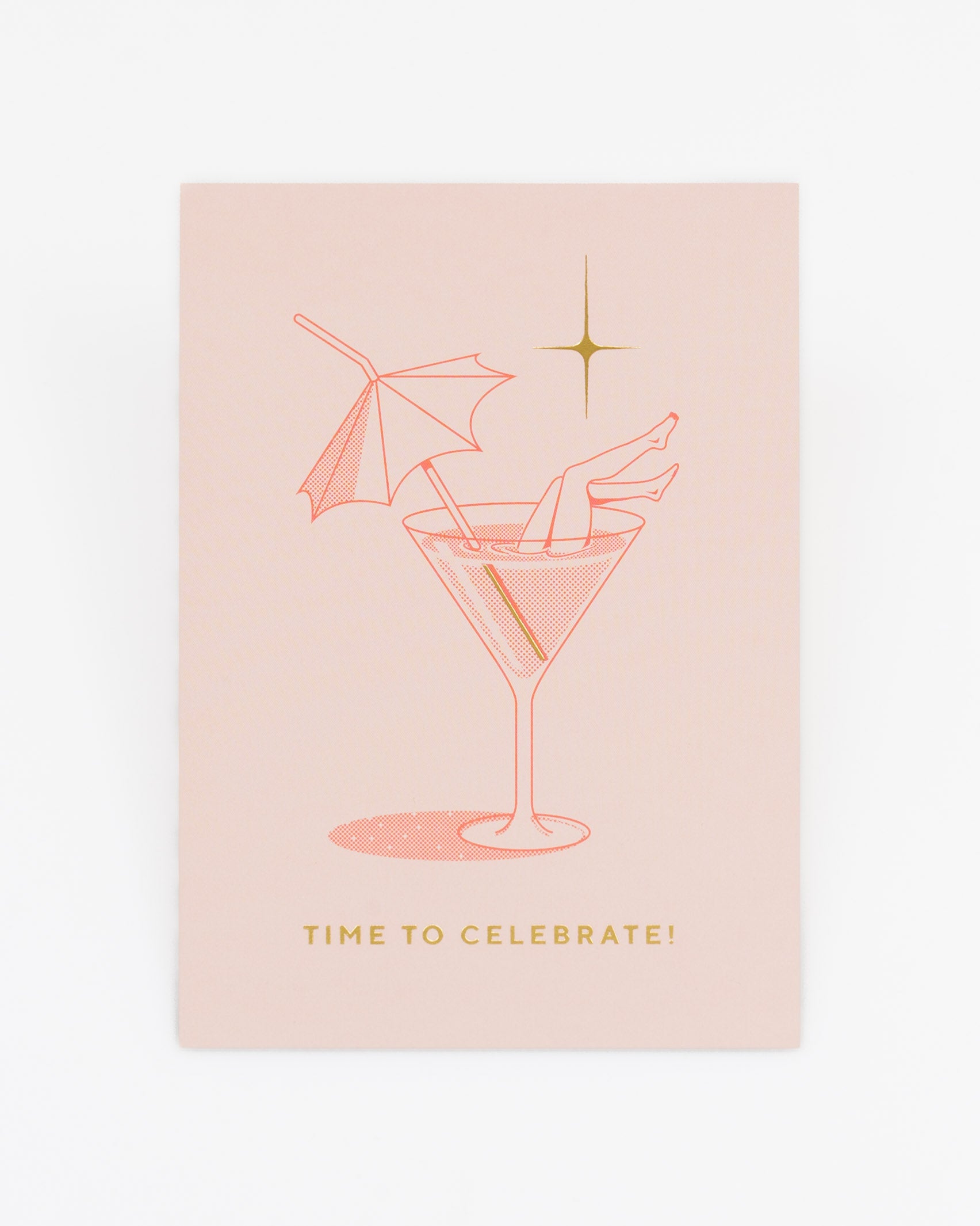 Postkarte mit Cocktail Motiv - Broke + Schön