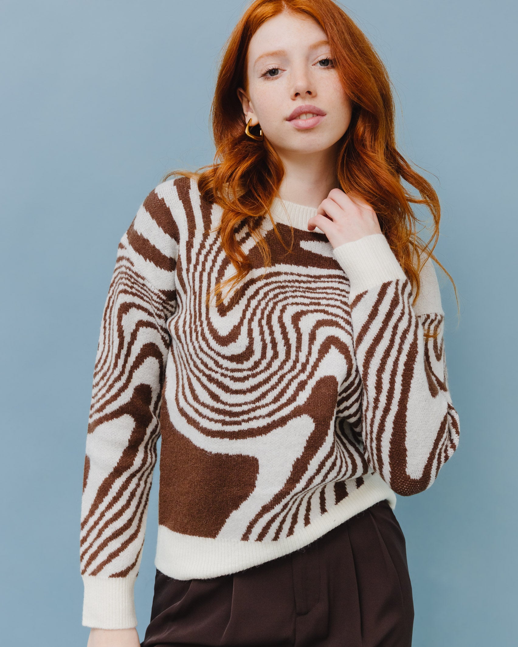 Pullover mit Wirbelmuster - Pullover Elana