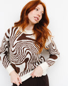 Pullover mit Wirbelmuster - Pullover Elana