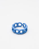 Ring aus Kettengliedern - Broke + Schön#farbe_sapphire-blue