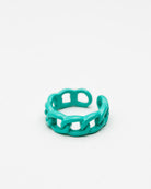 Ring aus Kettengliedern - Broke + Schön#farbe_turquoise