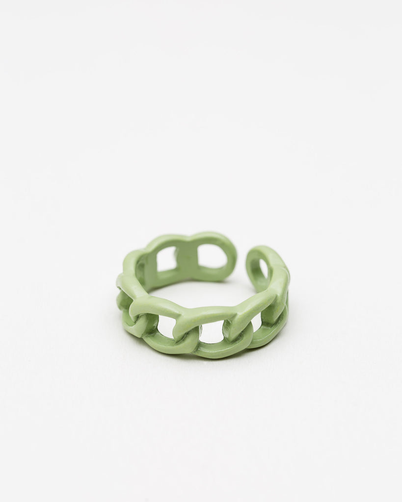 Ring aus Kettengliedern - Broke + Schön#farbe_gras-green