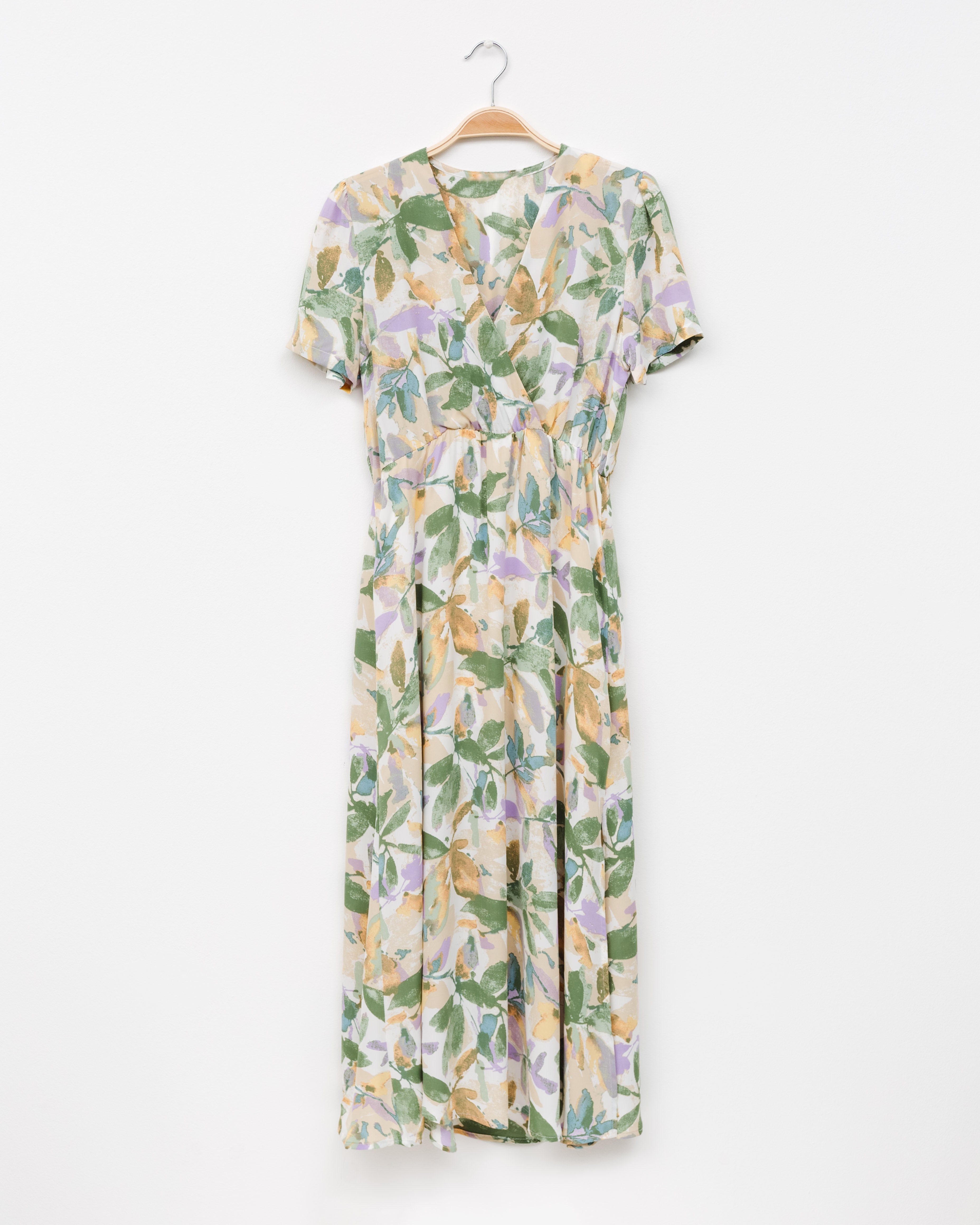 Langes Kleid mit elastischem Bund - Broke + Schön#farbe_white