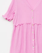 Verspieltes Musselin Kleid - Broke + Schön#farbe_bright-pink