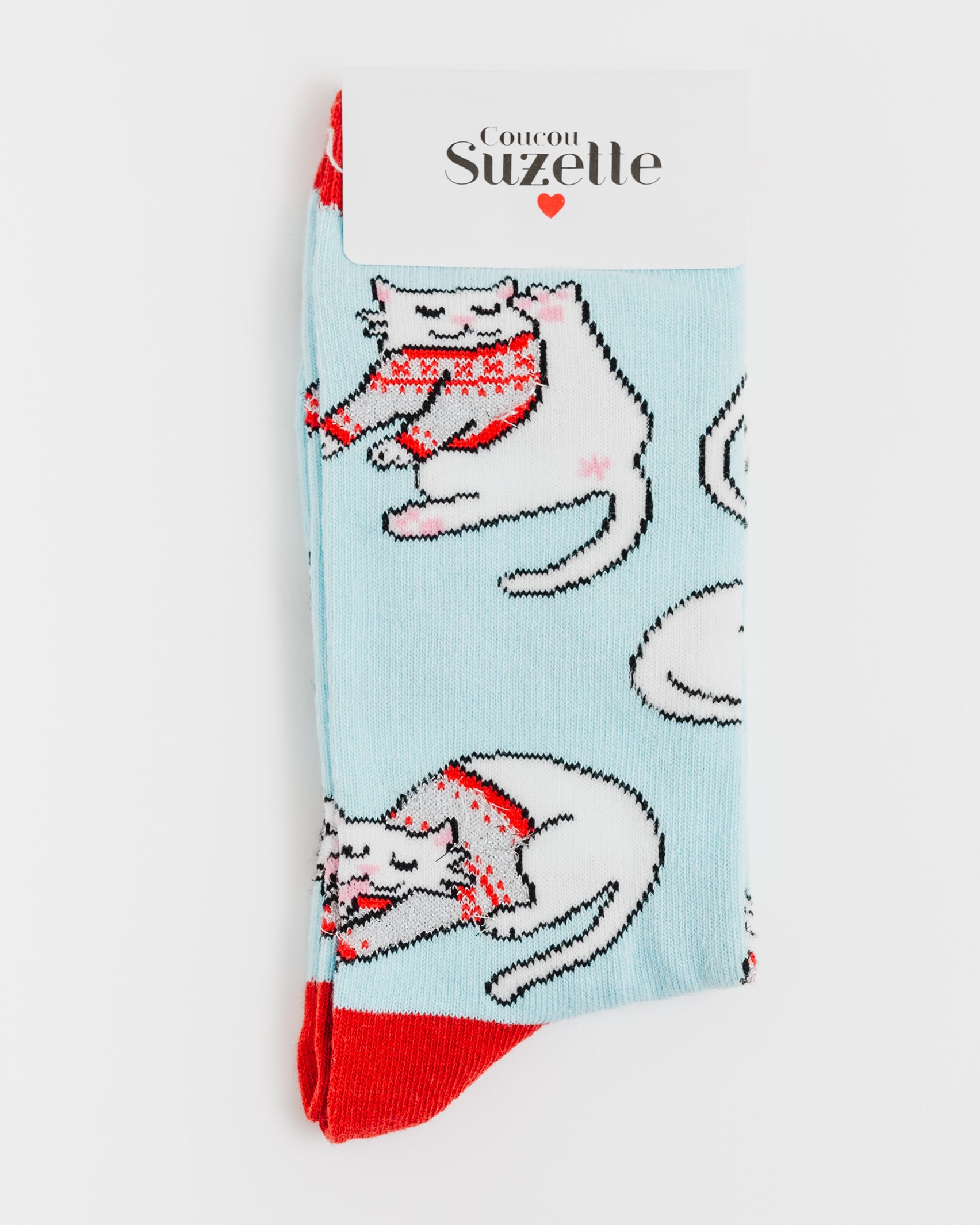 Socken mit Katzen-Muster - Broke + Schön
