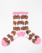 Transparente Socken mit Cocker Spaniel - Broke + Schön#farbe_rose