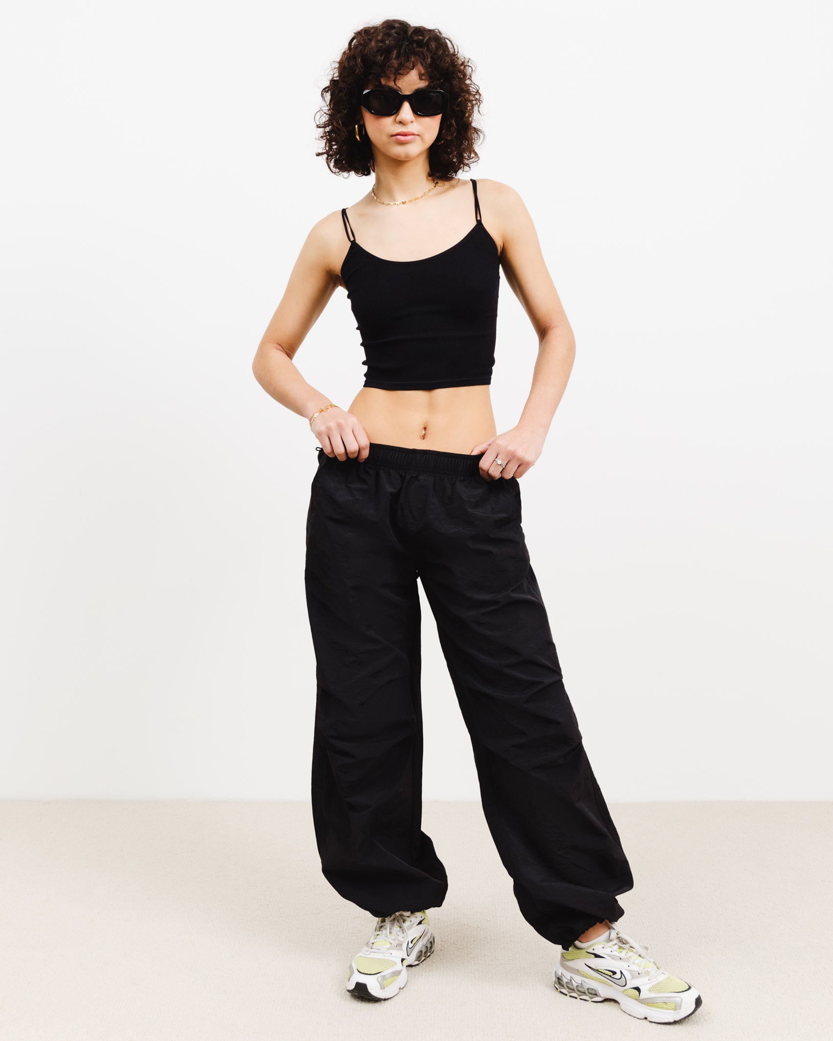 Black baggy crop top hotsell